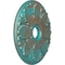 Ekena Millwork Milan Ceiling Medallion (Canopies up to 4 5/8"), 24 1/2"OD x 3 1/2"ID x 1"P, Copper Green Patina CM24MICGS - alternate 3